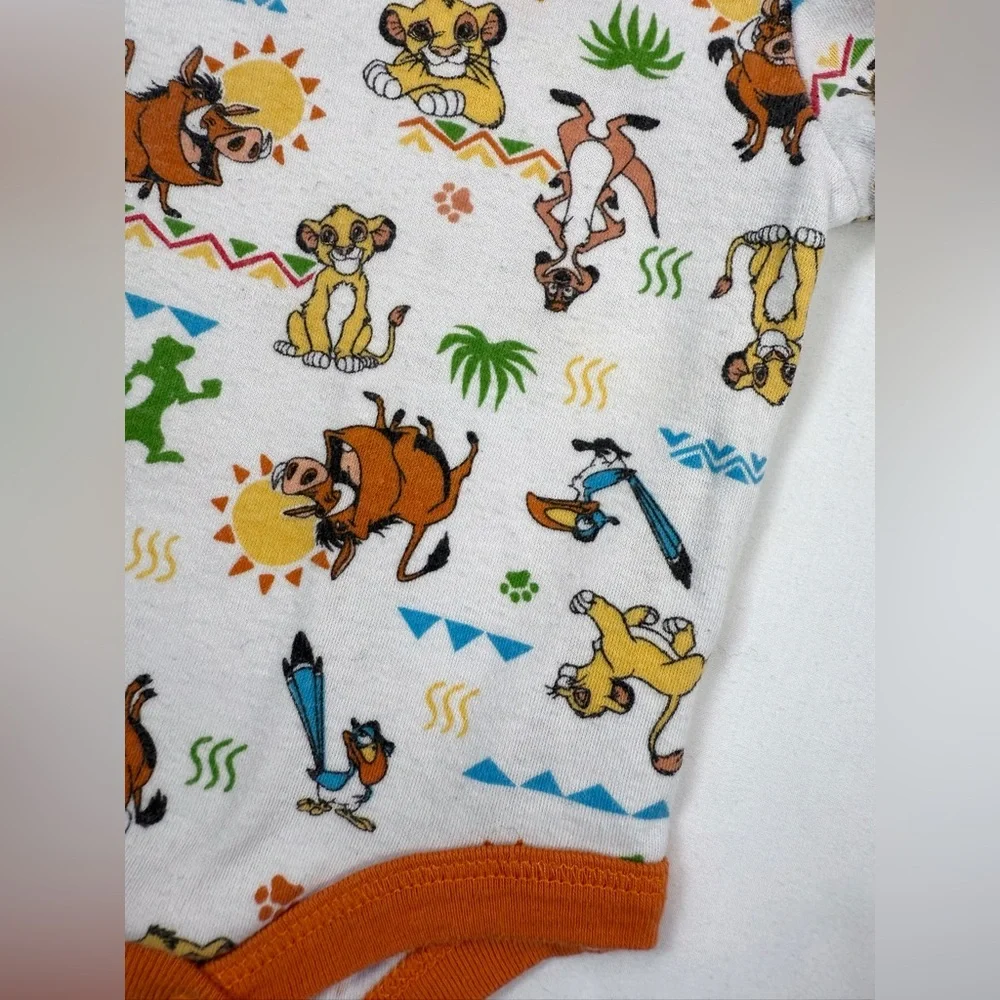 DISNEY‎ Baby Lion King Infant Bodysuit 0-3M Playful Safari Simba Timon Pumba